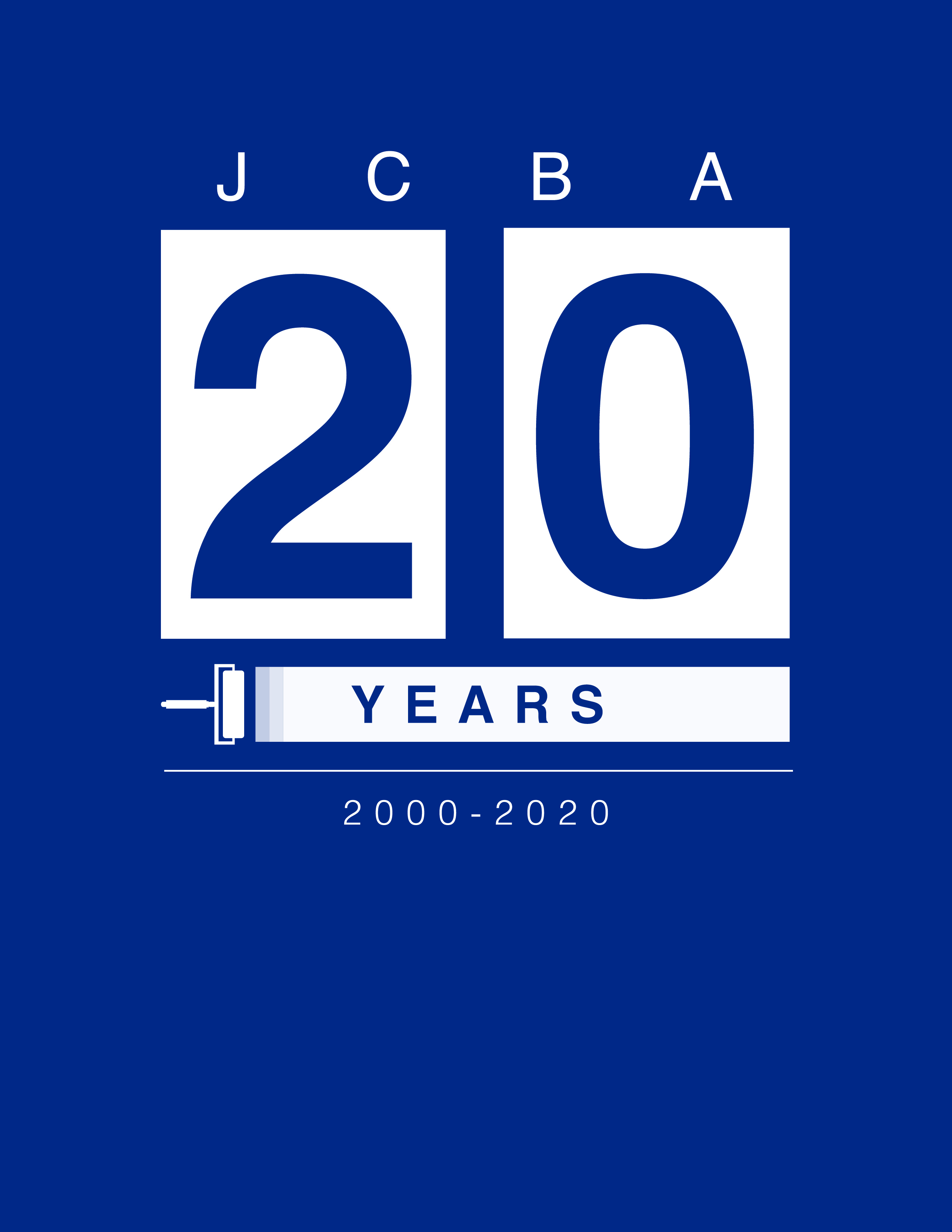 JCBA Twenty Year Anniversary Banner