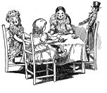 A dolls' tea party